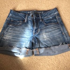American eagle super stretch midi shorts